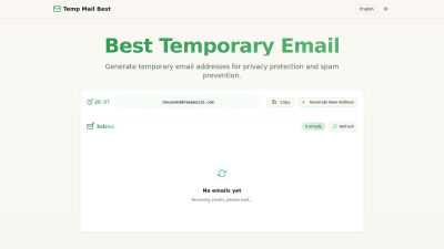 Temp Mail Best - AI tool for productivity
