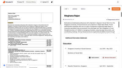 RemakeCV - AI tool for productivity