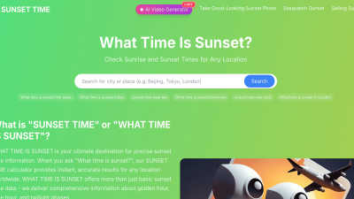 WHAT TIME IS SUNSET - AI tool for productivity