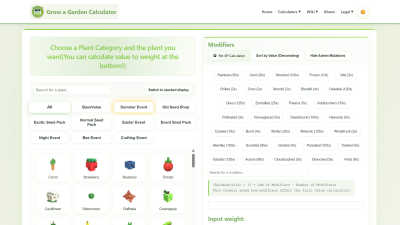 Grow a Garden Calculator - AI tool for productivity