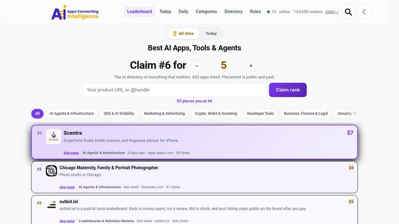 AIACI - Best AI Apps & Tools Directory screenshot