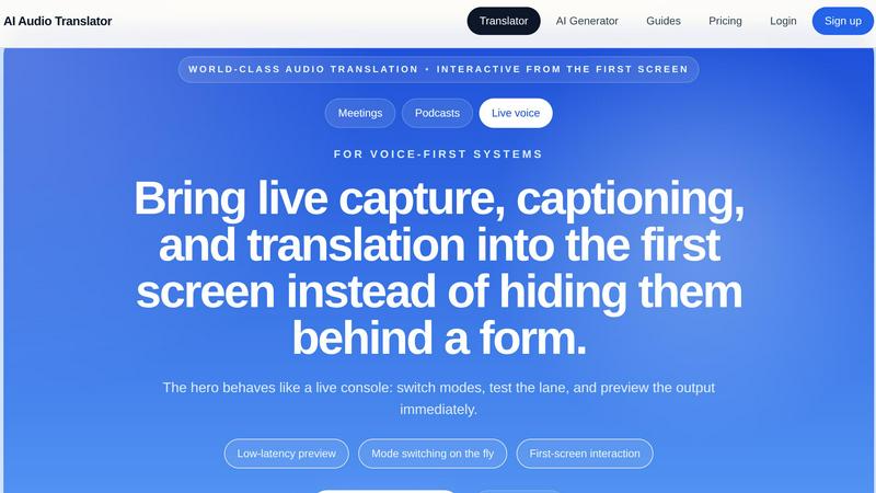 AI Audio Translator screenshot