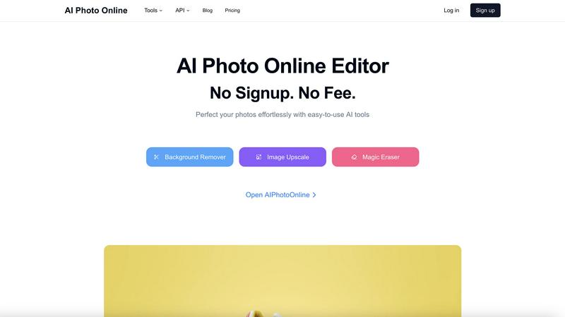 AI Photo Online application interface and features