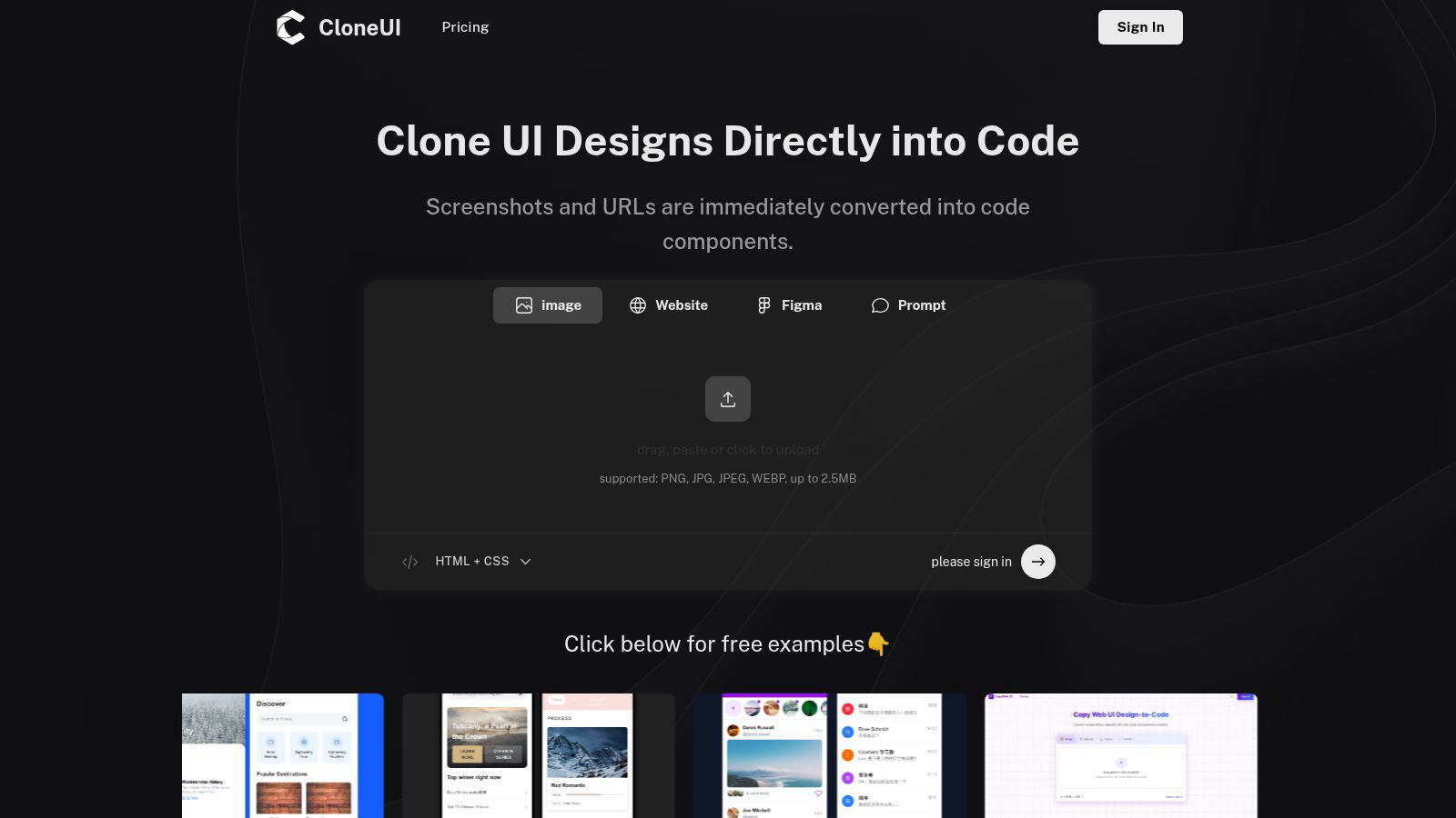 CloneUI application interface and features
