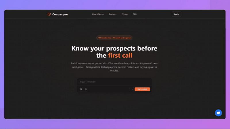 Companyze application interface and features