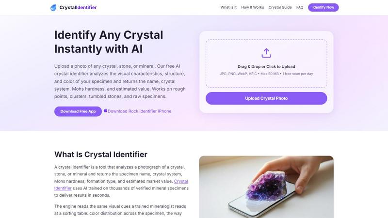 Crystal Identifier screenshot