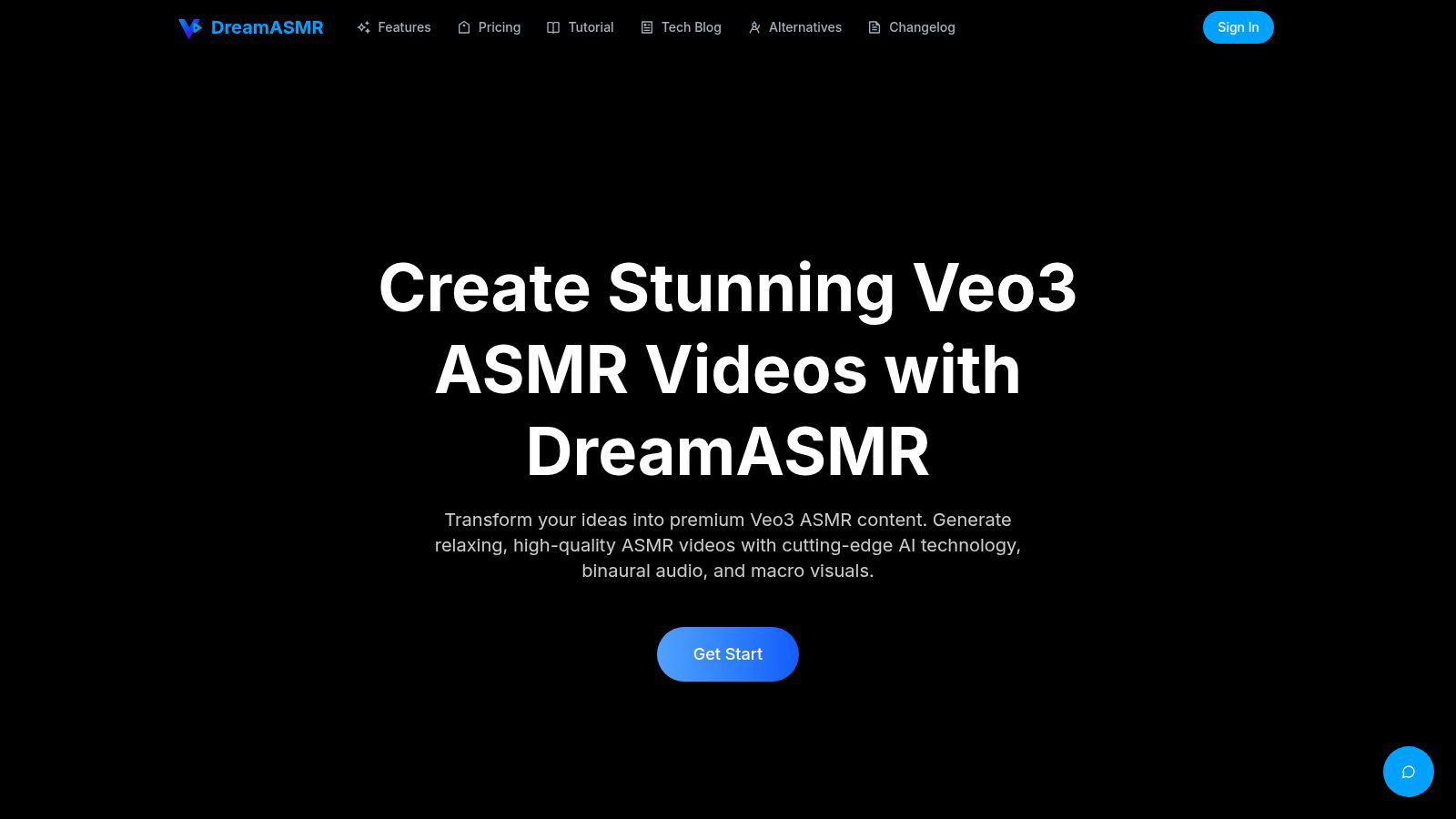 DreamASMR application interface and features