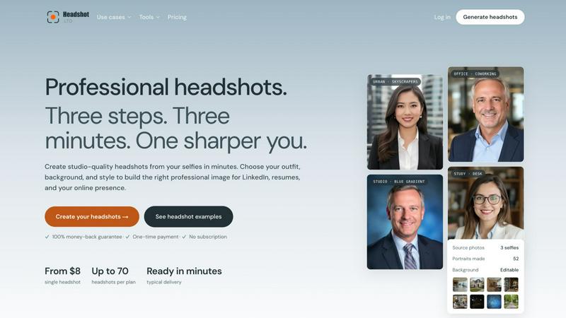 Headshot.ltd AI Headshot Generator screenshot