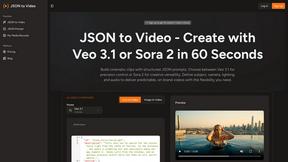 JSON to Video - AI tool for productivity
