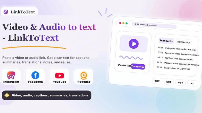 Instagram Transcript Generator screenshot