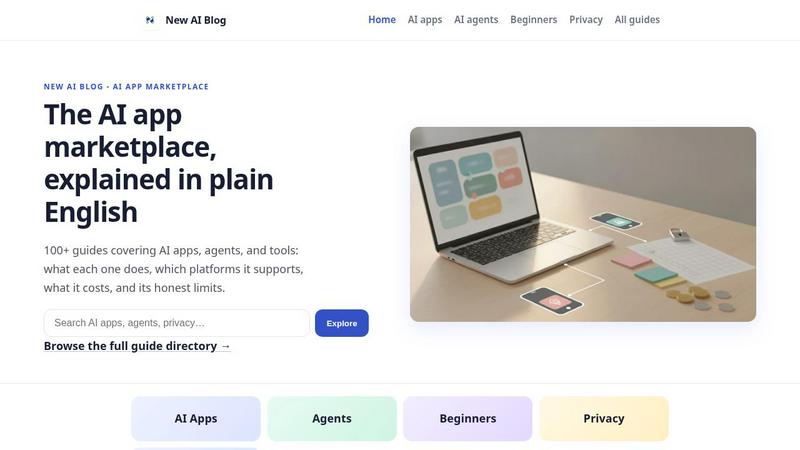 New AI Blog screenshot