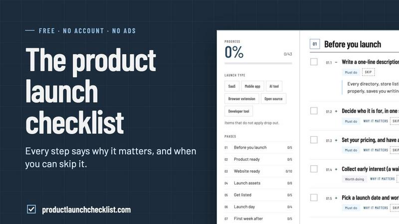 Product Launch Checklist screenshot