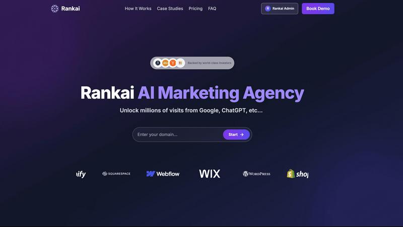 Rankai application interface and features
