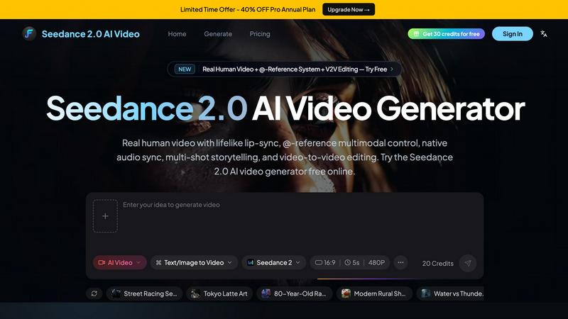 Seedance 2.0 AI Video screenshot