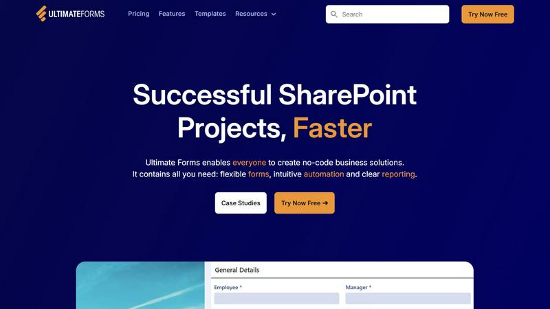 Ultimate Forms application interface and features