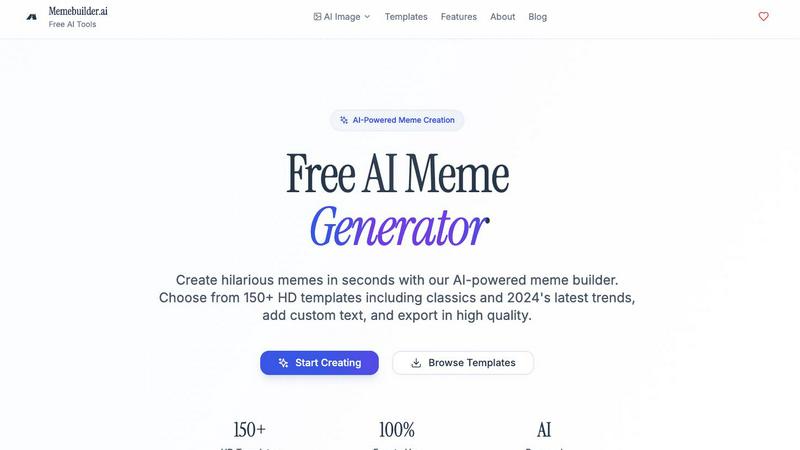 Meme Builder AI application interface and features
