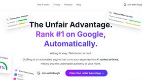 OutBlog - The Unfair Advantage for SEO - AI tool for productivity