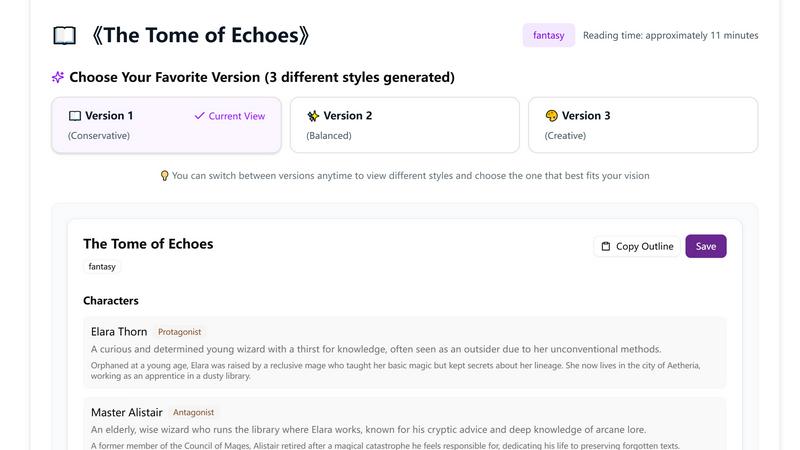 AI Story Writer screenshot
